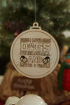 Dogs & Pickleball - Custom Personalized Laser-Cut Wooden Pickleball Ornaments – 4 Inches in size