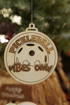 Pickleball Vibes - Filled - Custom Personalized Laser-Cut Wooden Pickleball Ornaments – 4 Inches in size