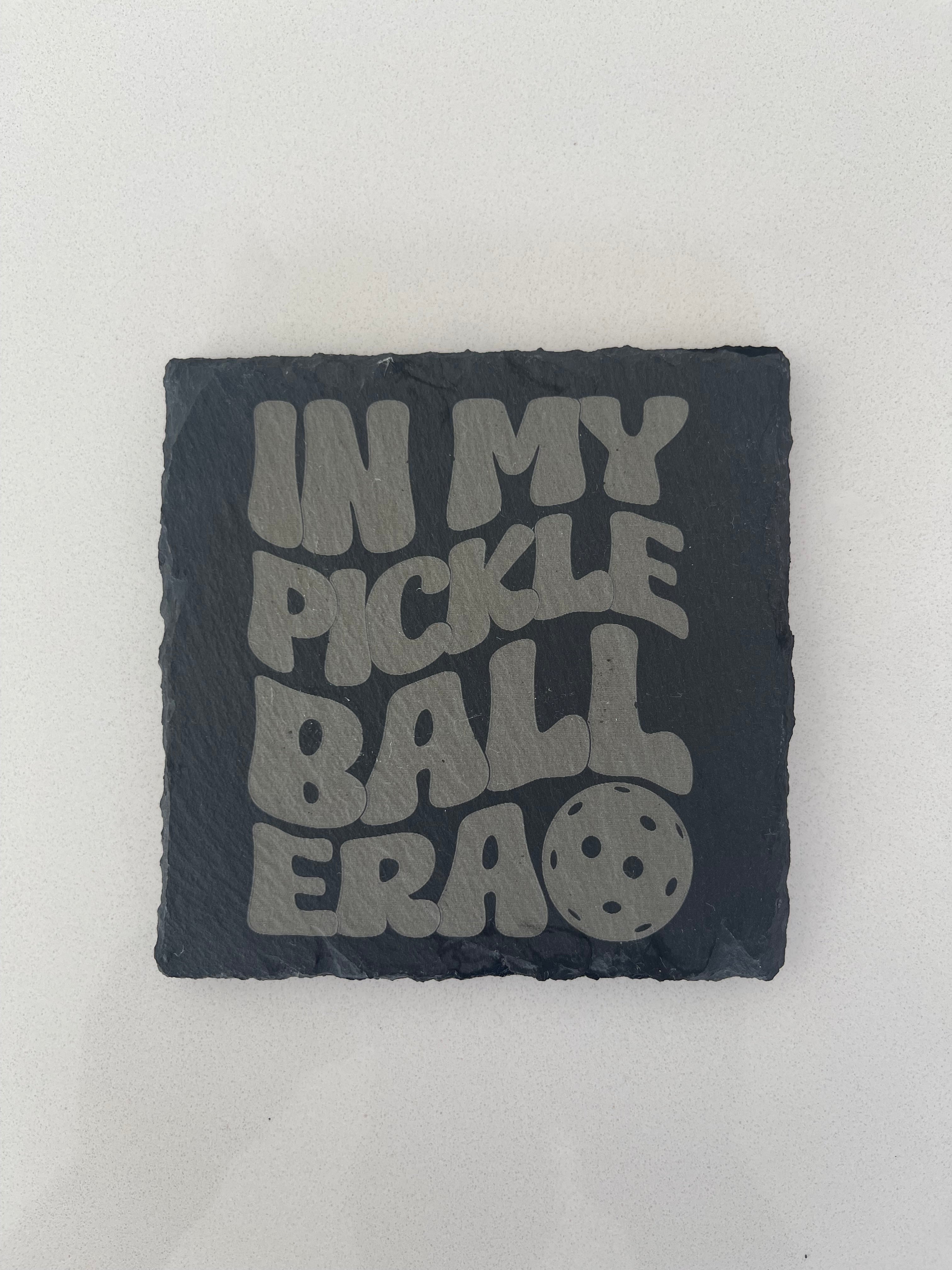 Custom Pickleball Slate Coasters Set of 4