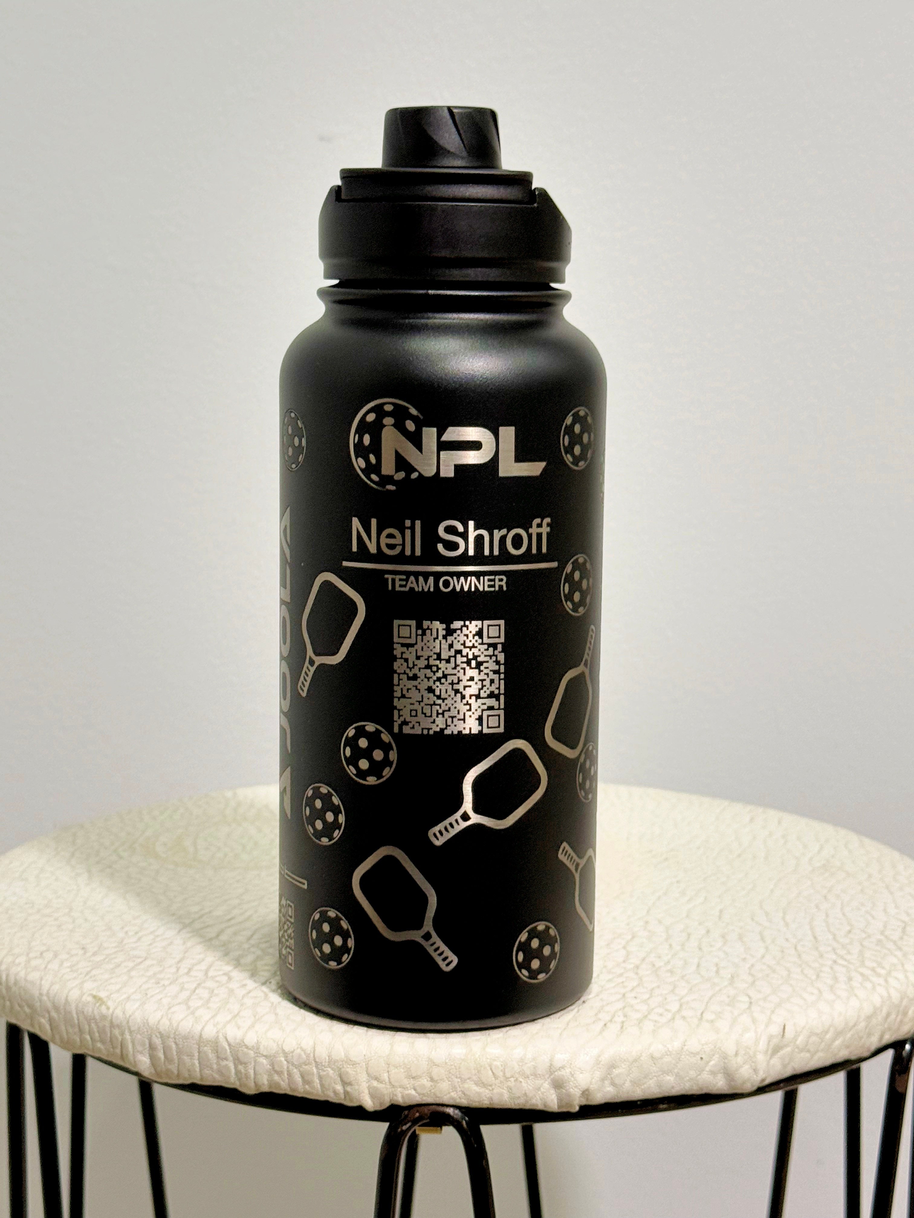 Full Wrap Custom Pickleball Water Bottle, Pickleball Gifts