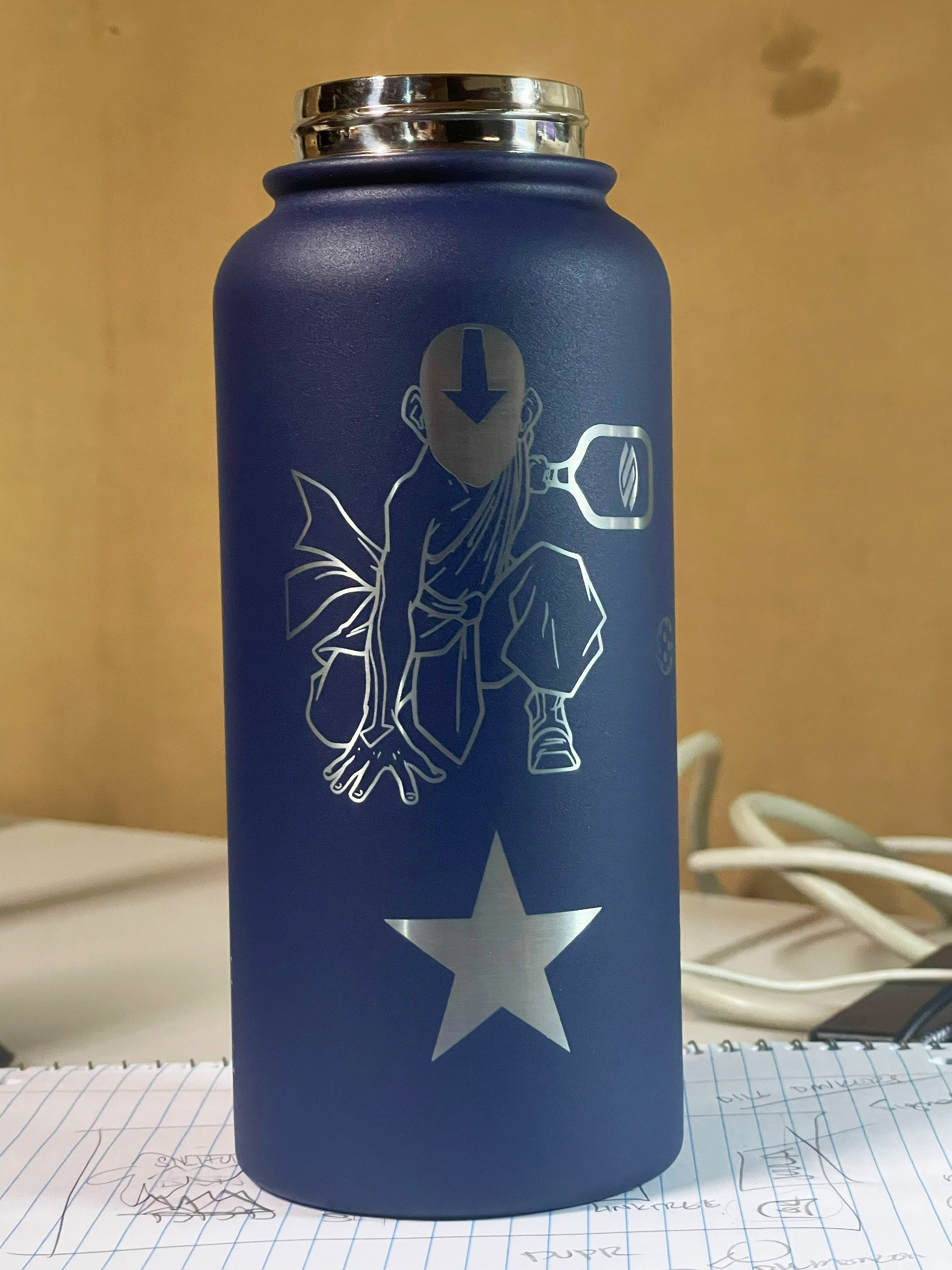 Full Wrap Custom Pickleball Water Bottle, Pickleball Gifts