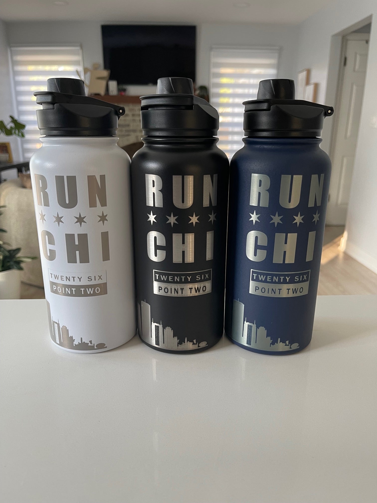 Custom Chicago Marathon Finisher Water Bottle