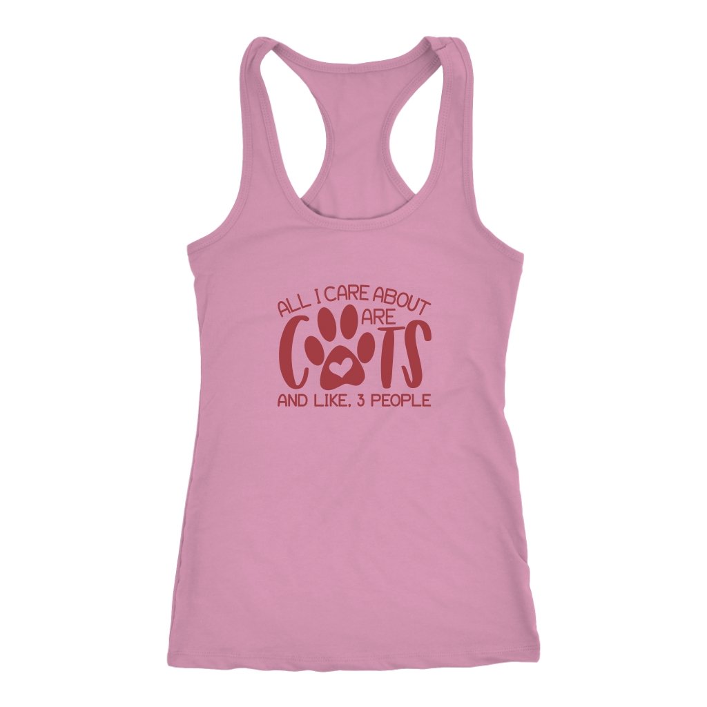 All I Care About Are Cats And Like 3 People Racerback TankT-shirt - My E Three