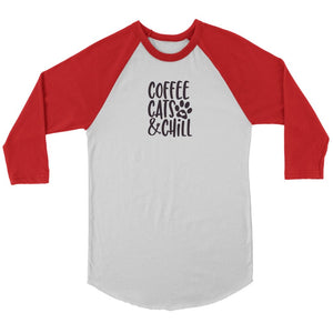 Coffe Cats And Chill Unisex 3/4 RaglanT-shirt - My E Three