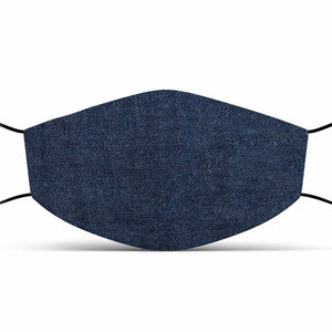 Dark Blue Jeans face mask with pocketMask - My E Three