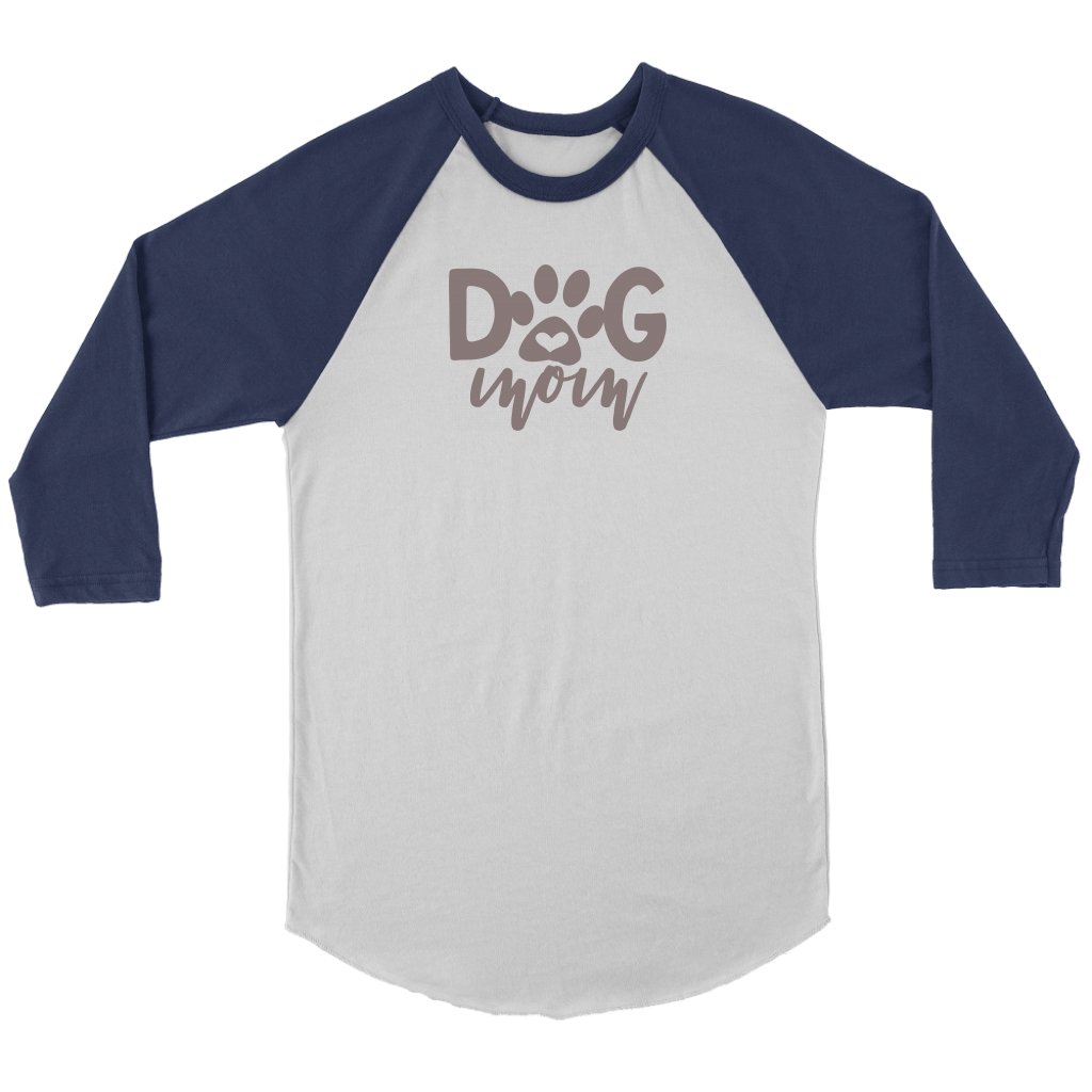 Dog Mom Unisex 3/4 RaglanT-shirt - My E Three