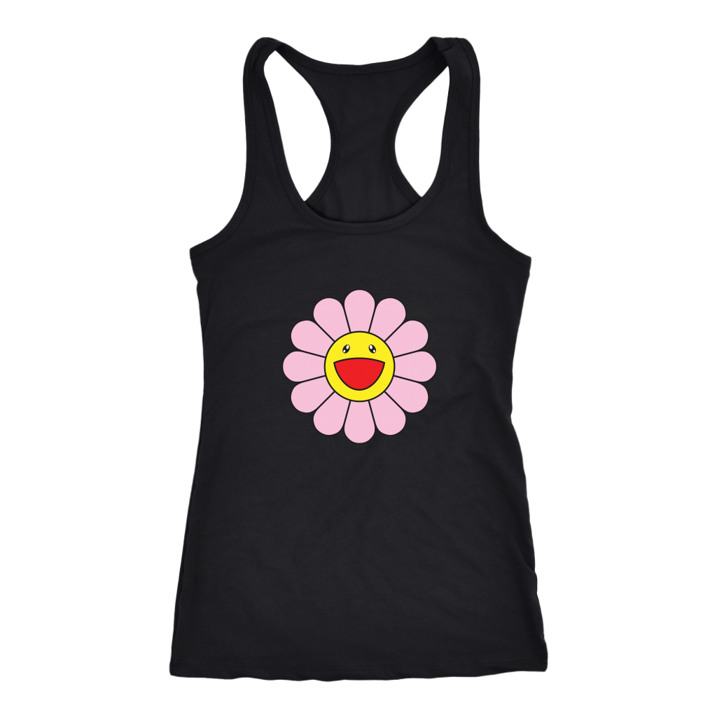 Pretty Flower Pink Racerback TankT-shirt - My E Three