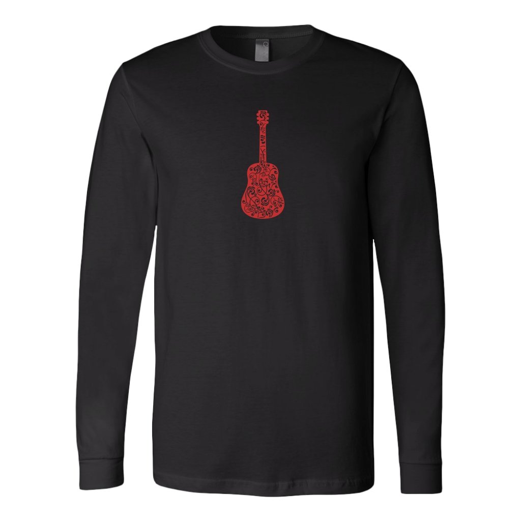 Guitar Swirls Long Sleeve ShirtT-shirt - My E Three