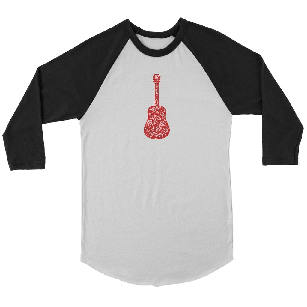 Guitar Swirls Unisex 3/4 RaglanT-shirt - My E Three