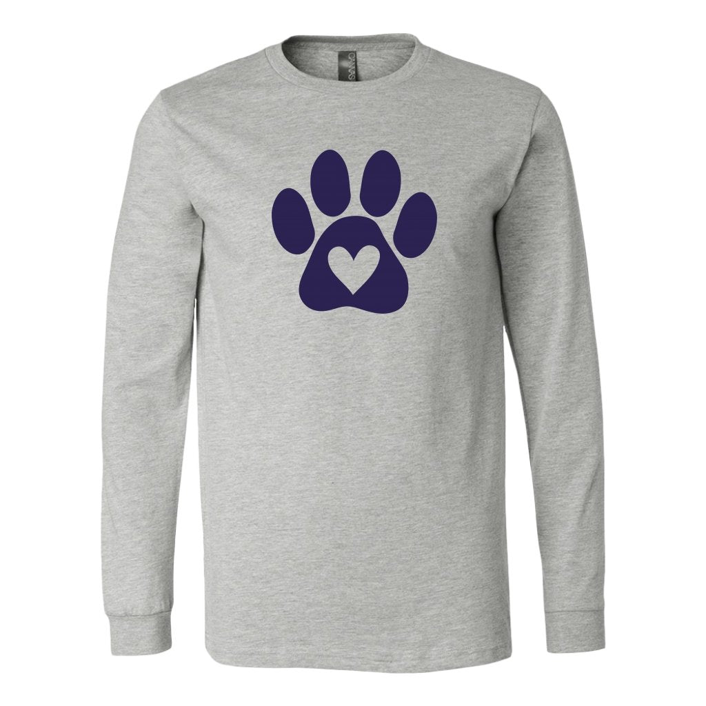 Paw Print With Heart Long Sleeve ShirtT-shirt - My E Three