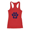 Paw Print With Heart Racerback TankT-shirt - My E Three