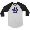 Paw Print With Heart Unisex 3/4 RaglanT-shirt - My E Three