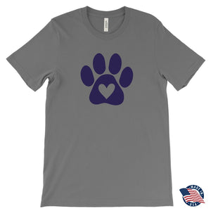 Paw Print With Heart Unisex T-Shirt - My E Three