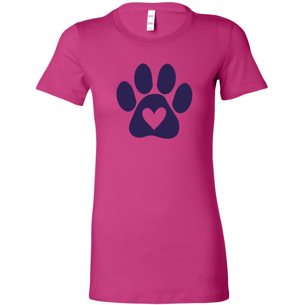 Paw Print With Heart Womens ShirtT-shirt - My E Three