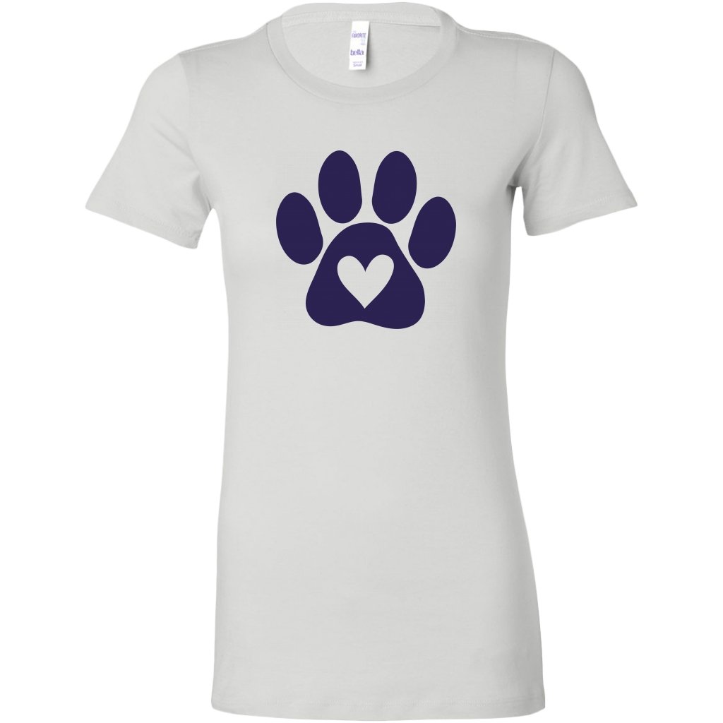 Paw Print With Heart Womens ShirtT-shirt - My E Three