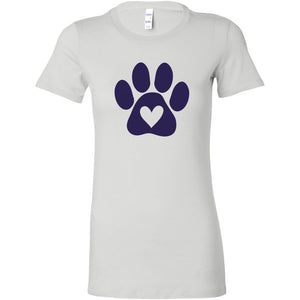 Paw Print With Heart Womens ShirtT-shirt - My E Three