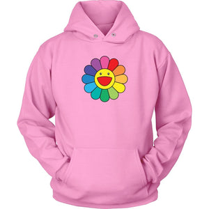 Pretty Flower Ranbow Unisex HoodieT-shirt - My E Three