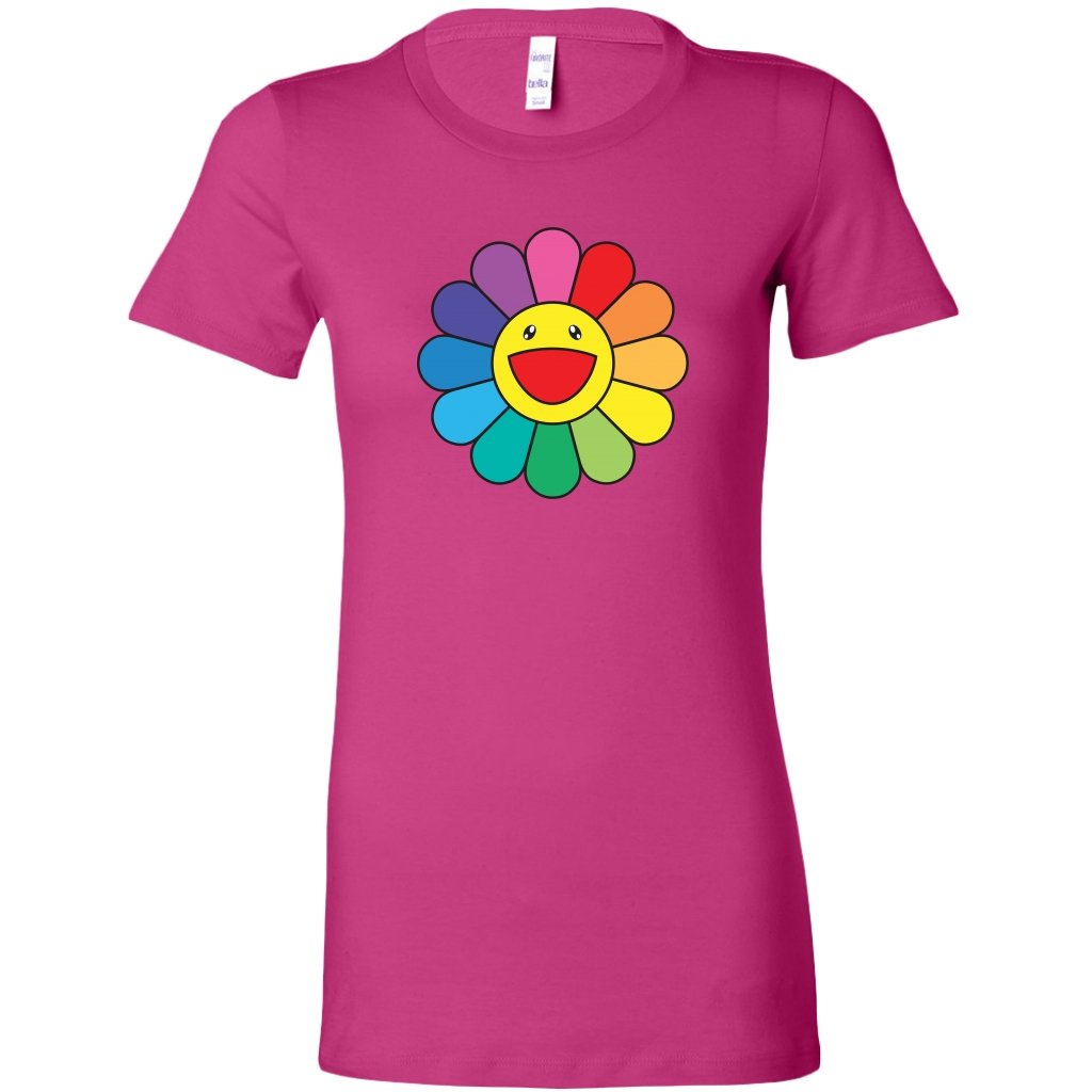 Pretty Flower Ranbow Womens ShirtT-shirt - My E Three