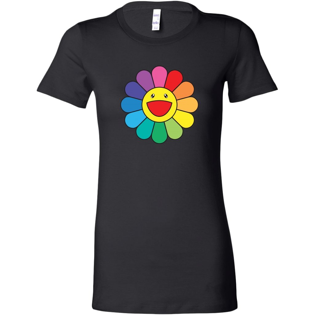 Pretty Flower Ranbow Womens ShirtT-shirt - My E Three