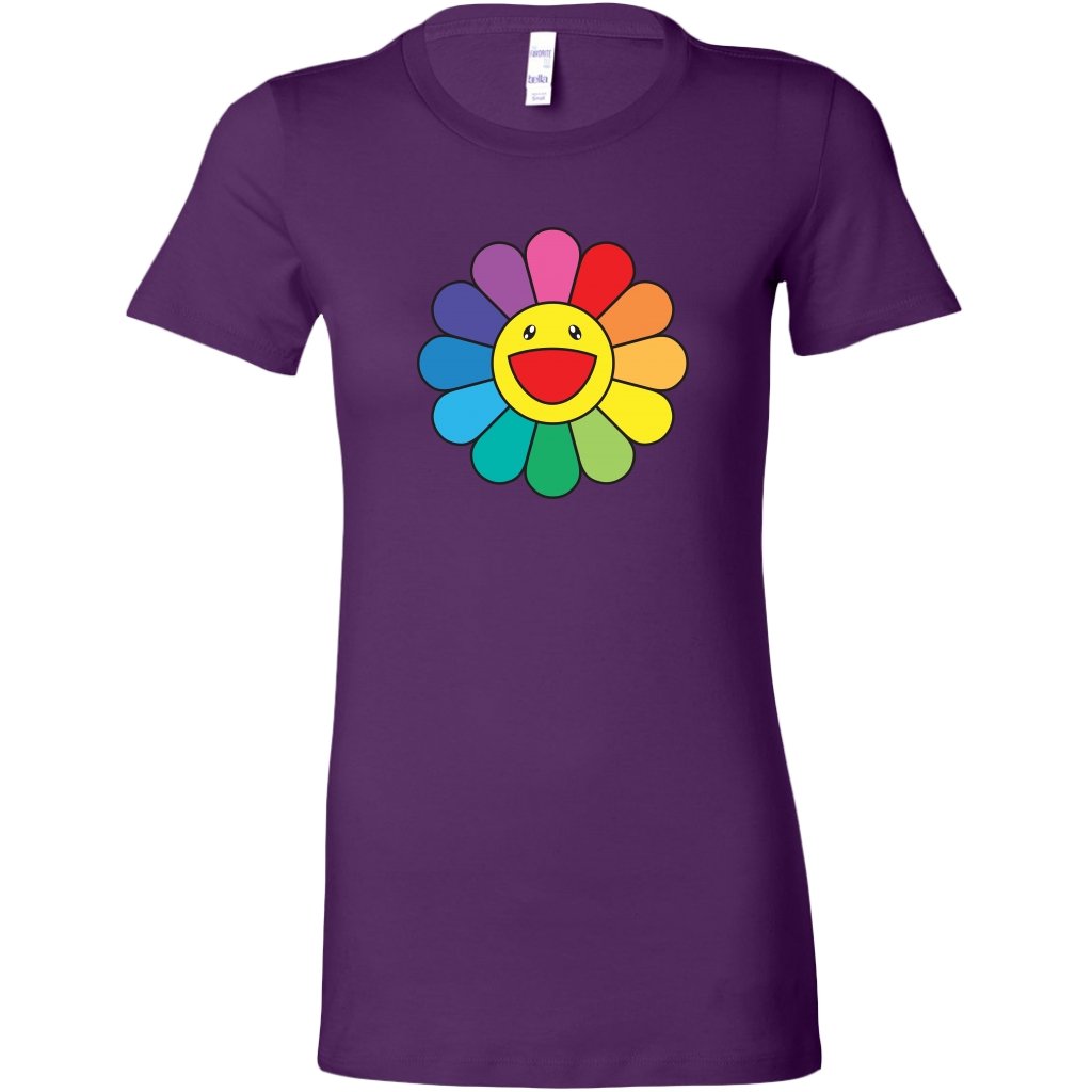 Pretty Flower Ranbow Womens ShirtT-shirt - My E Three