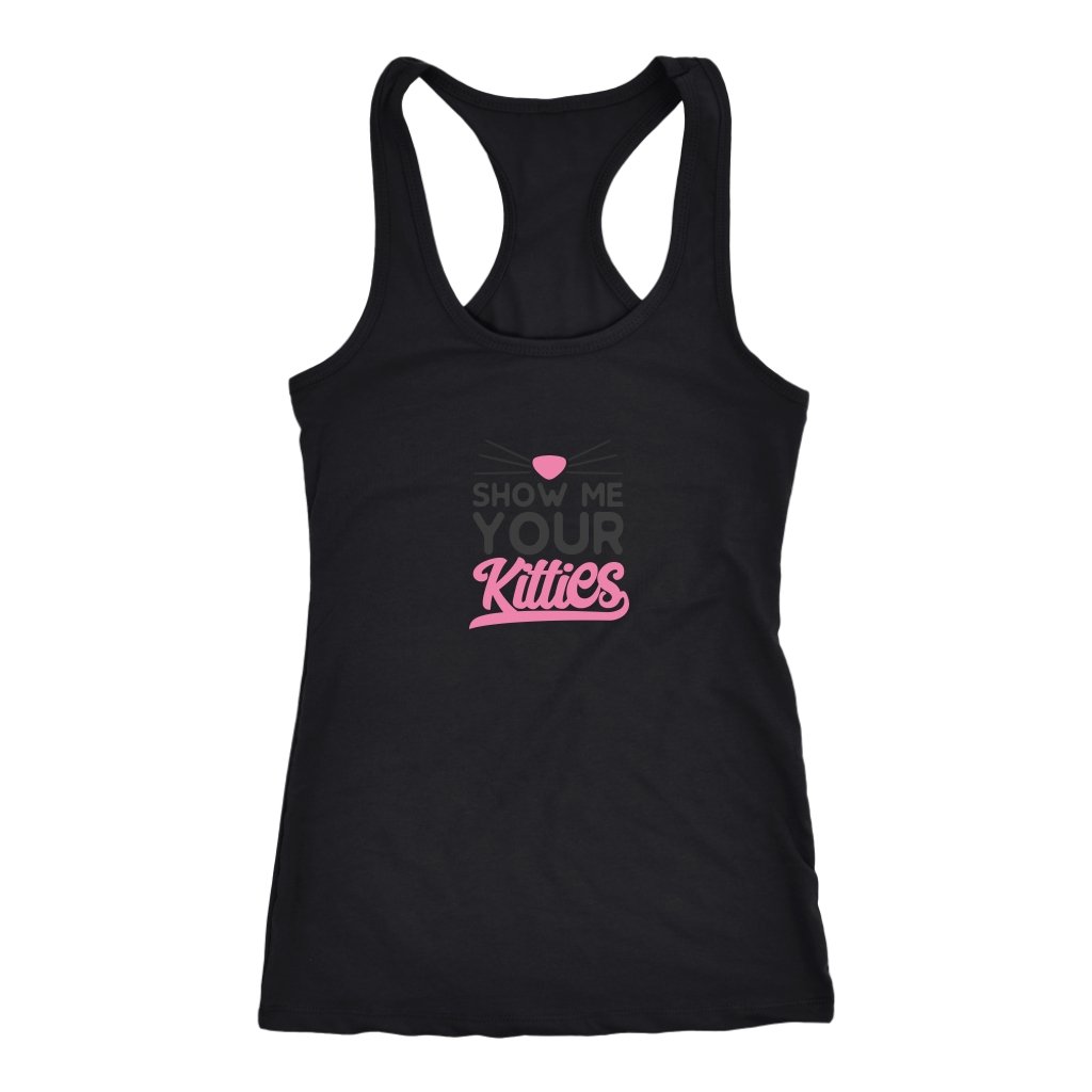 Show Me Your Kitties Racerback TankT-shirt - My E Three