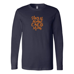 Stay At Home Cat Mom Long Sleeve ShirtT-shirt - My E Three