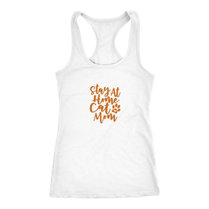 Stay At Home Cat Mom Racerback TankT-shirt - My E Three