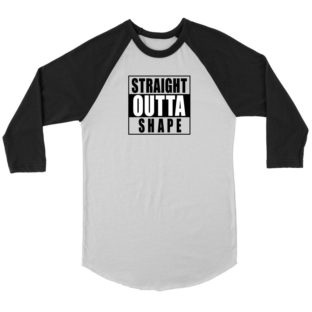 Straight Outta Shape Unisex 3/4 RaglanT-shirt - My E Three