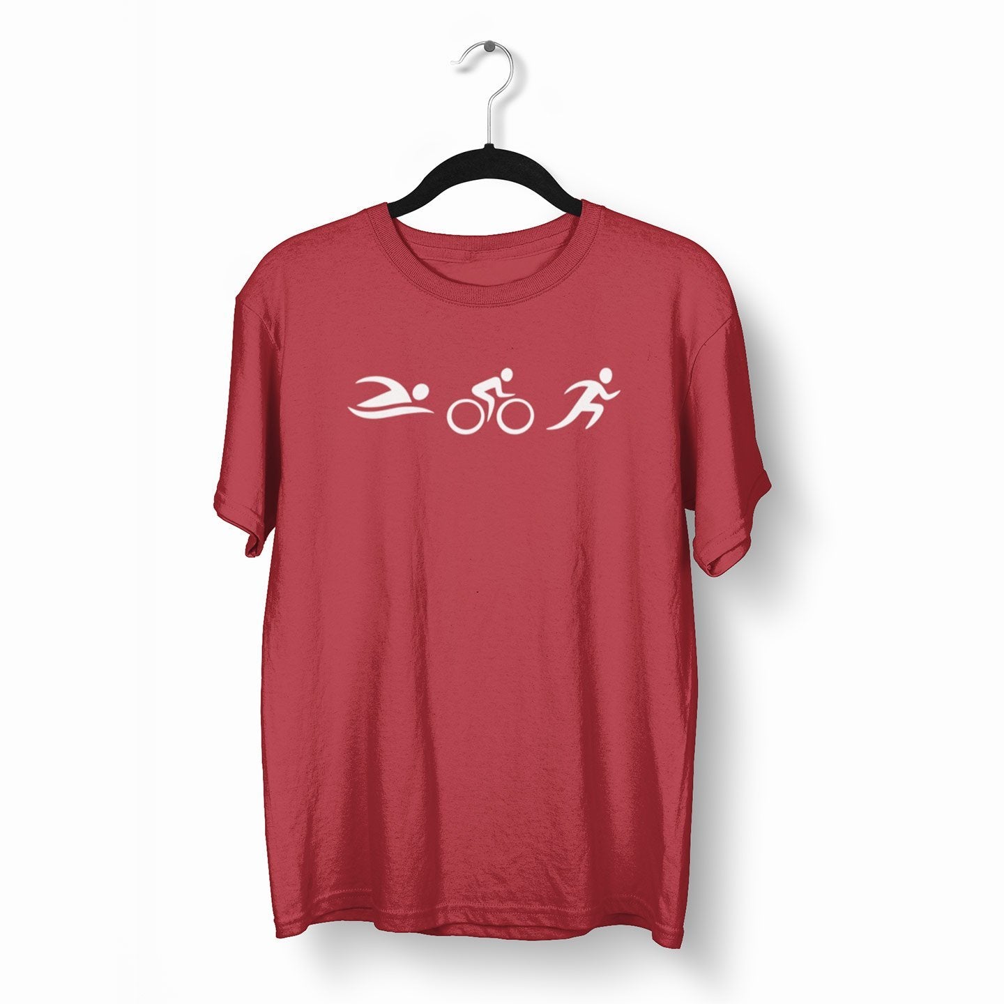 SWIM BIKE RUN - TRIATHLON SHIRT- UNISEX TRIBLEND - My E Three